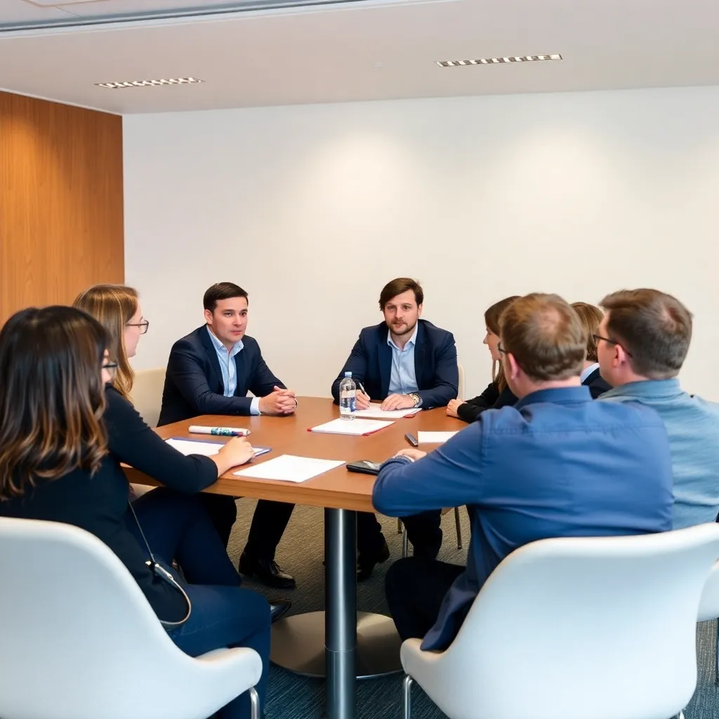 Nederlandse consultant die een besluitvormingsworkshop faciliteert